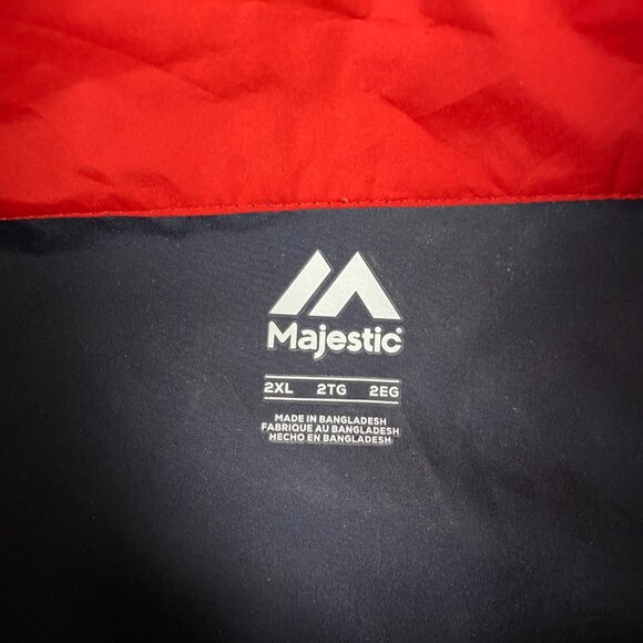 Boston Red Sox Full Zip Windbreaker Jacket Men's 2XL Majestic Blue Baseball XXL - Picture 8 of 13